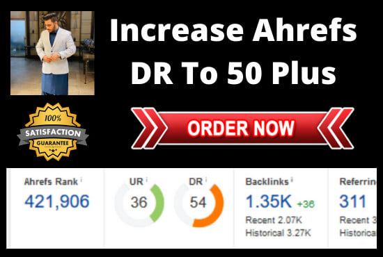 increase domain rating ahrefs dr 50 in 14 days and improve web ranking 