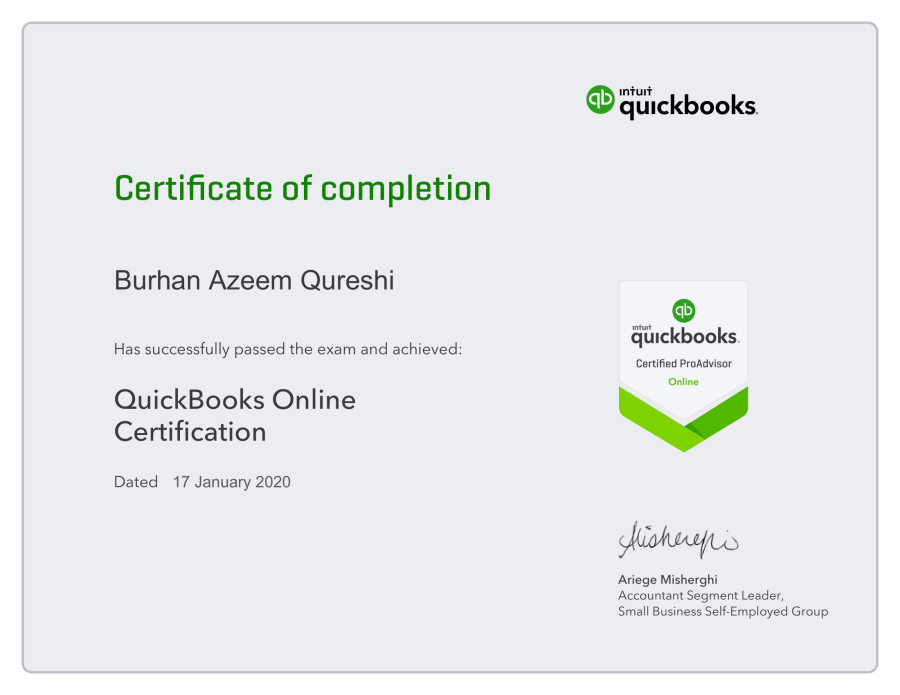 Bookkeeping with Quickbooks Certified ProAdvisor Online