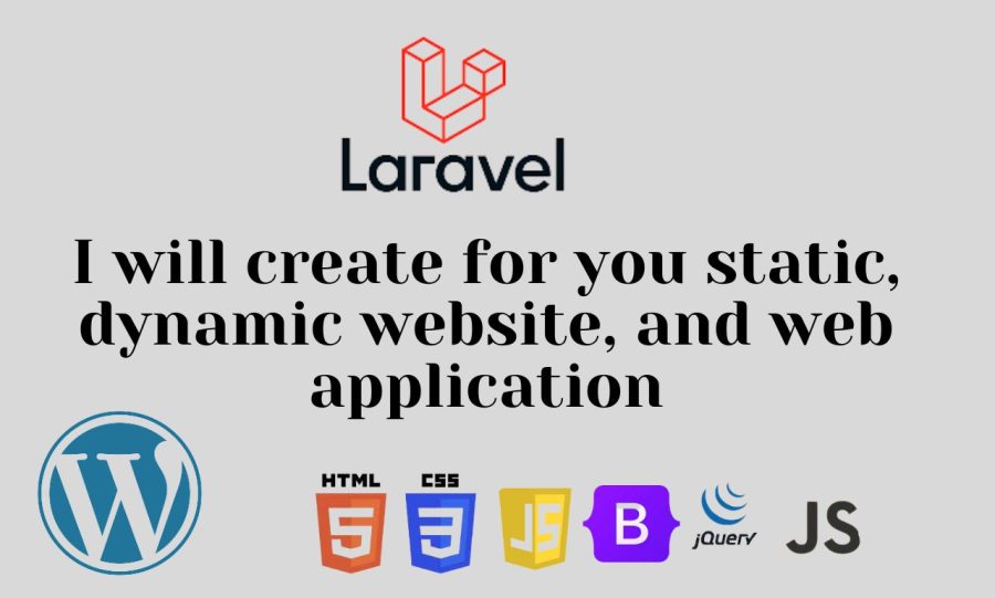 I will create for you static and dynamic website