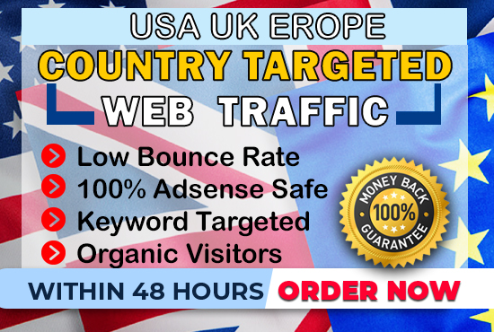 send 1000 daily usa,uk,Europe keyword target ,web traffic for 2 months