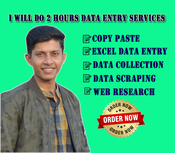 I will do 2 hours data entry services, pdf to excel or word and copy paste work