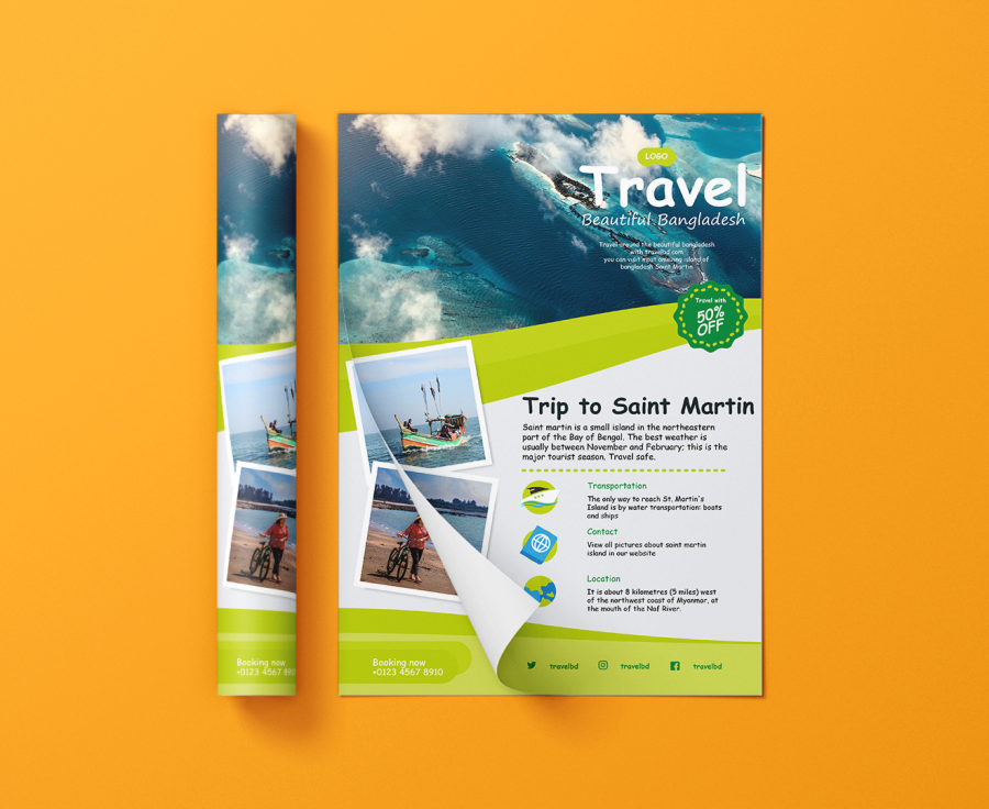 design professional business flyer brochure catalog banner leaflet 