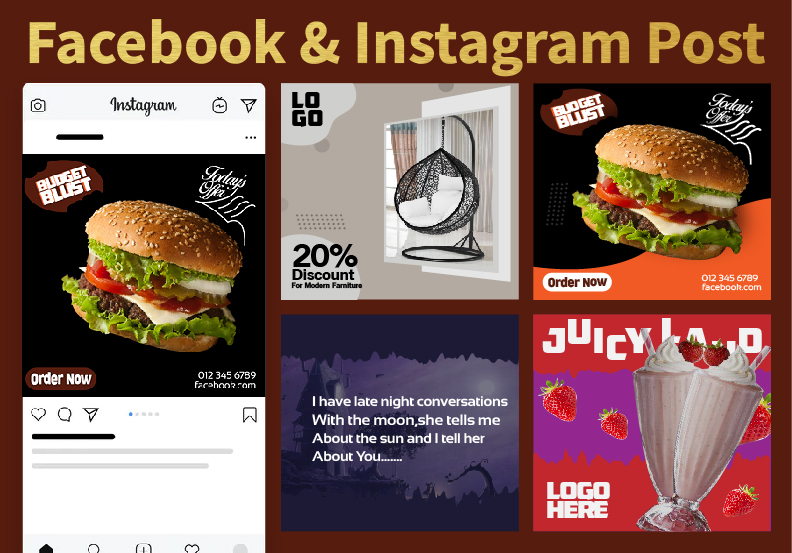 I wanna design 40 Facebook ads or Instagram ads for You