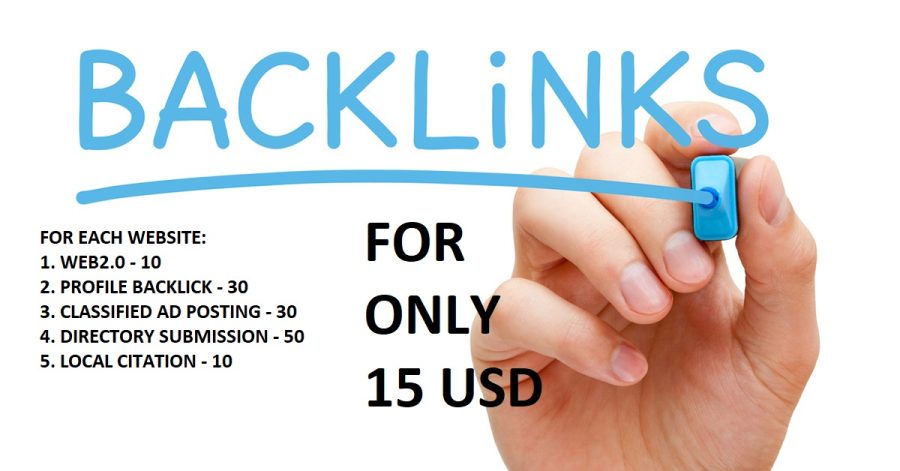 I wil do all the backlinks like web2.0, classified ad, directory, local citation 