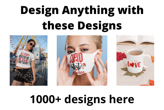 I will send 1000+ romantic design bundle, love and valentine SVG/PNG/DXF/EPS files