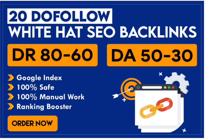 I will make high authority quality SEO dofollow backlinks 20 Backlinks DA35+