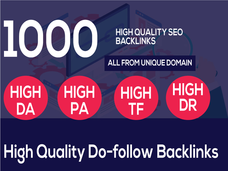 I can Build 1000+ web 2.0 Backlinks, all are from the unique website and manual work. 
