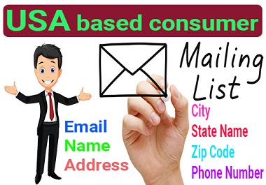 5000 USA Based Verified, Clean and Active Consumer Email List for Email Marketing