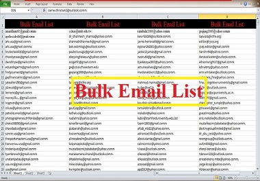 7000 Niche Targeted Verified, Clean and Active Email List for Email Campaign 