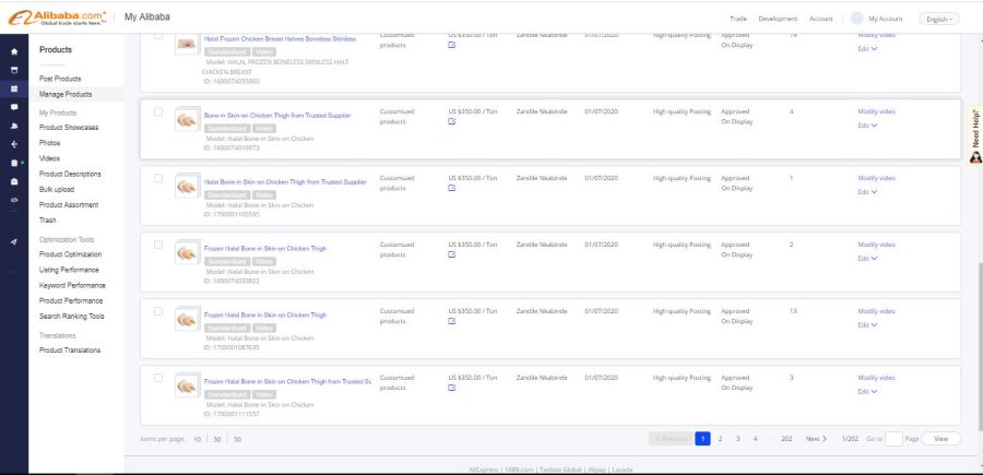 I will add your product posting and product listing on alibaba