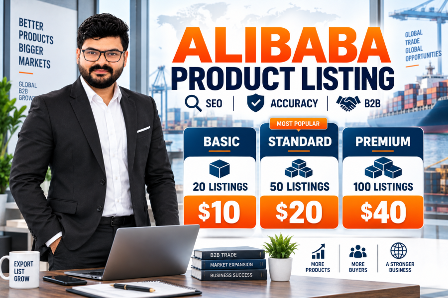 I will create professional SEO optimized Alibaba product listings
