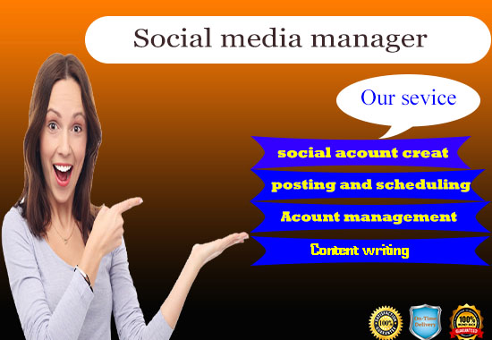 I will be your online Social media manager and content creator 
