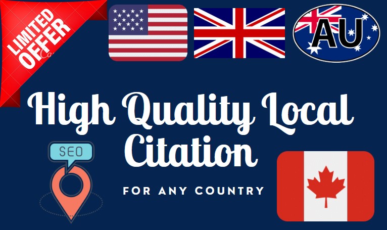 I will build top 50 local seo citations for USA, UK, Australia, Canada