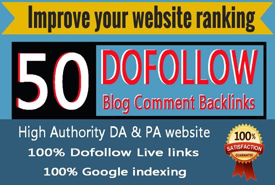 I will do 50 unique domain Dofollow high DA PA low OBL blog comment Backlink manually work 