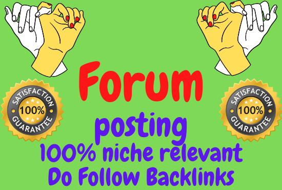 I will provide 15 niche relevant forum posting Backlinks