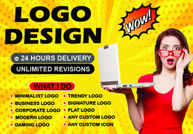 I will design minimalist and modern logo with free vector file