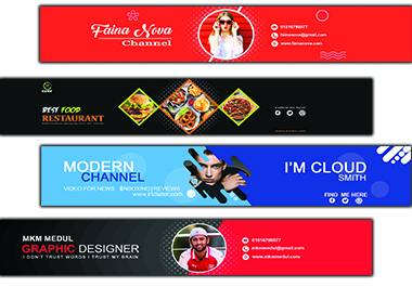 I will design creative YouTube thumbnail and banner