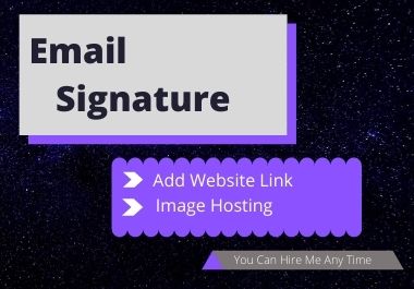  I will design a clickable HTML email signature