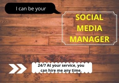 I can be your social media manager