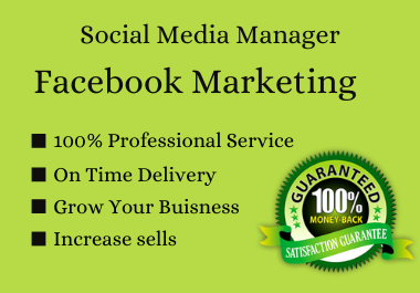 I will be your social media marketing manager & content creator