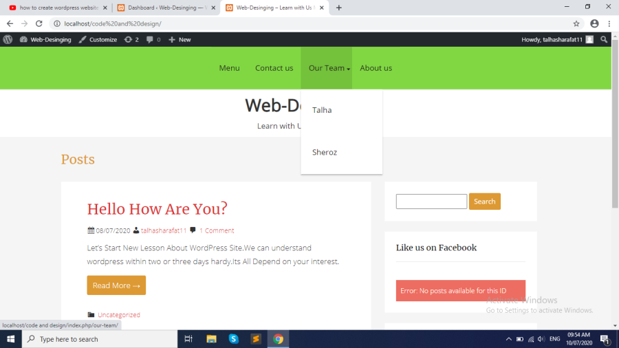 I Have Build a Website on WordPress 