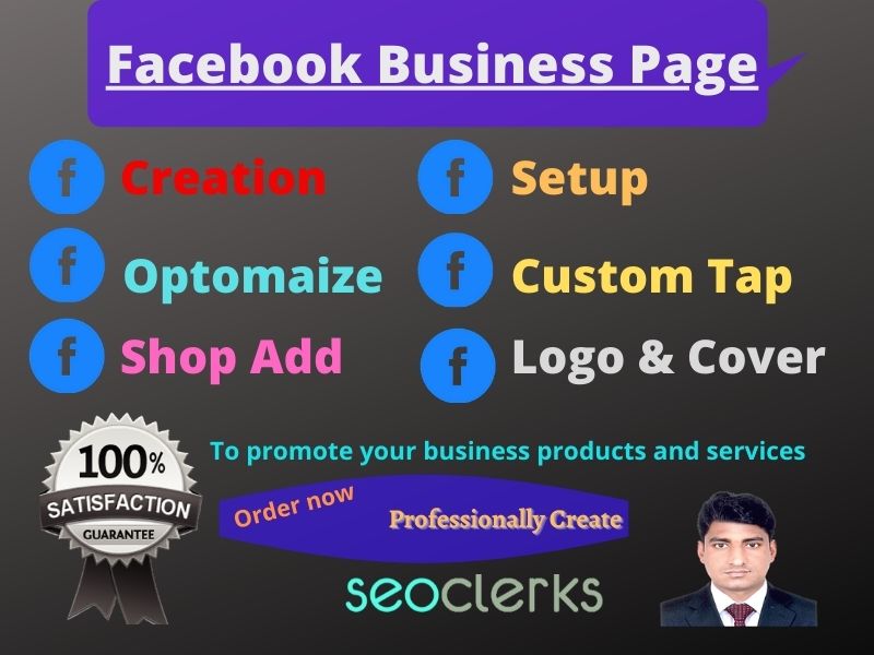 I will create, design and optimize facebook business page for any business 