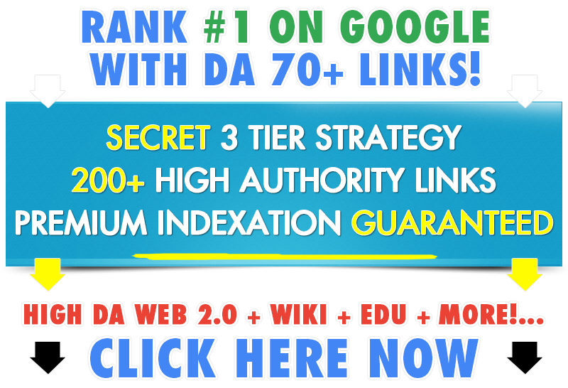 SALE- Rank on Top With 350+ High DA/PA 3 Tier Links