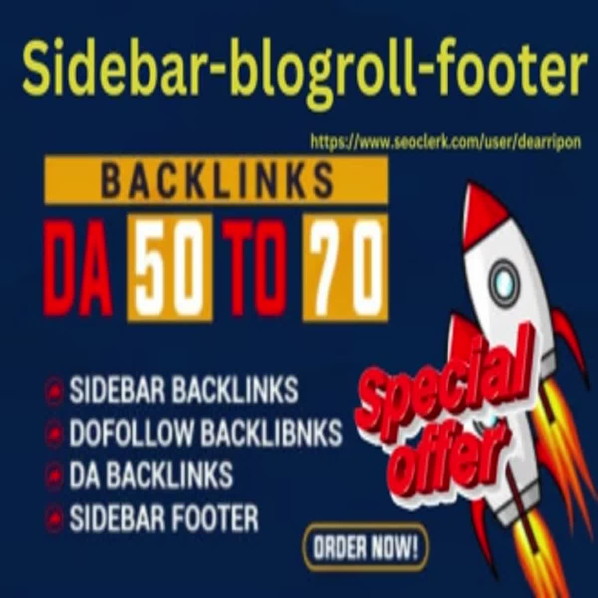 PERMANENT powerful 300+ SIDEBAR & FOOTER & BLOGROLL DA50-70+ PBN DOFLLOW BACKLINKS