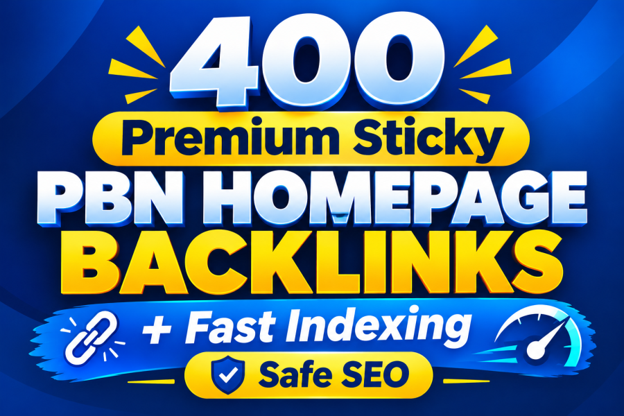 Safe 400 Premium PBN Homepage Backlinks for SEO & AI Search Visibility | Fast Indexing Support