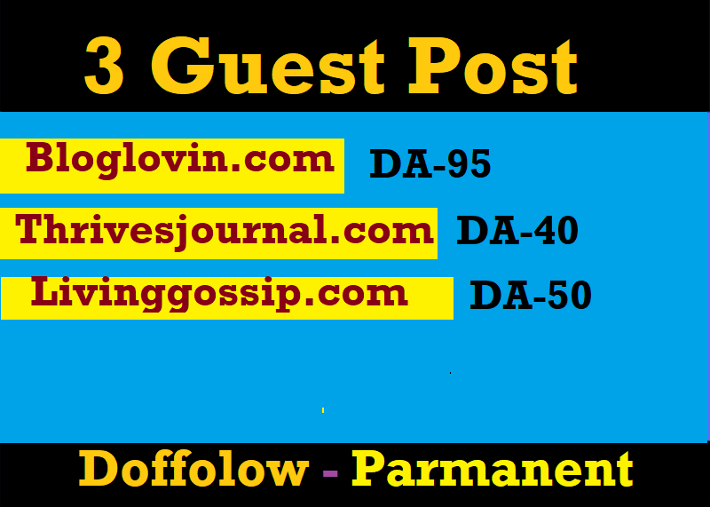 Do high authority Guest Post DA 95 On Bloglovin.com