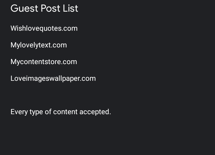 Guest post available on high DA sites with over 10,000 monthly traffic