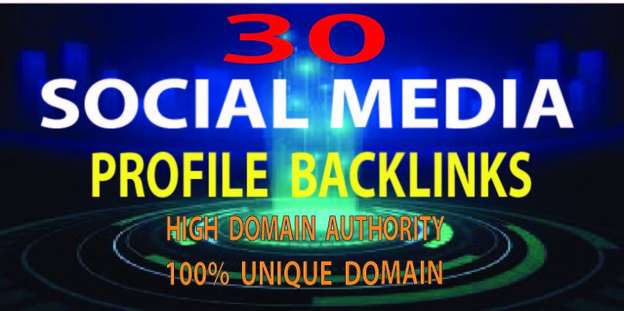 I will create 30 social media profile backlinks 