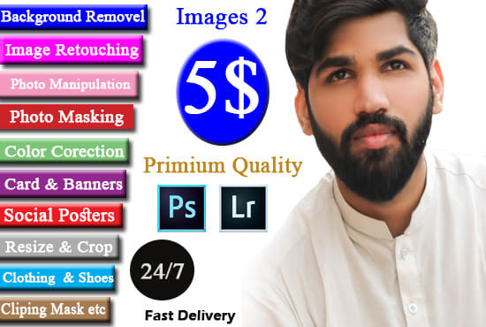 I will any photoshop editing and backround removel Professionaly 