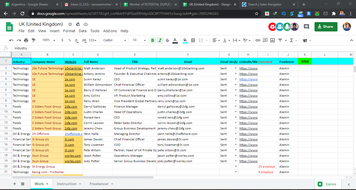 Do b2b lead generation and web research for your business