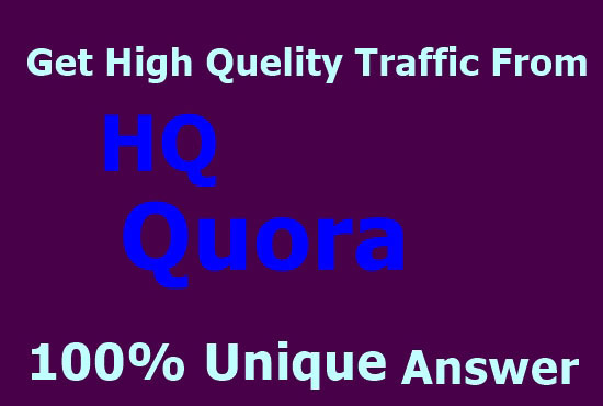 High Quality 15 Quora Answer With Website link