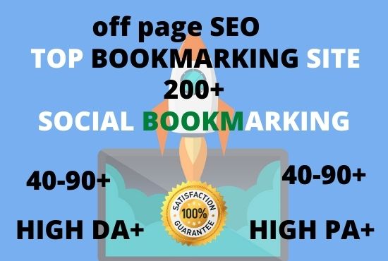 I will do 200 plus social bookmarking submission with high quality backlinks ,Off page SEO
