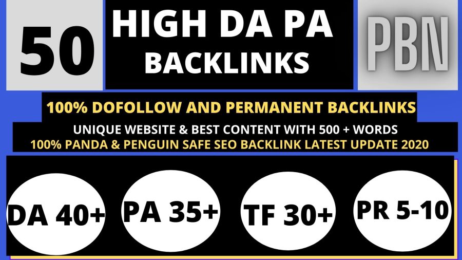 Manually create 50+ Backlink with high DA 40+ PA 35+, DOFOLLOW with 40+ Unique websitelink