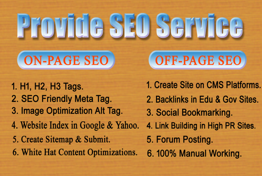 I will provide SEO service for Google Top Ranking