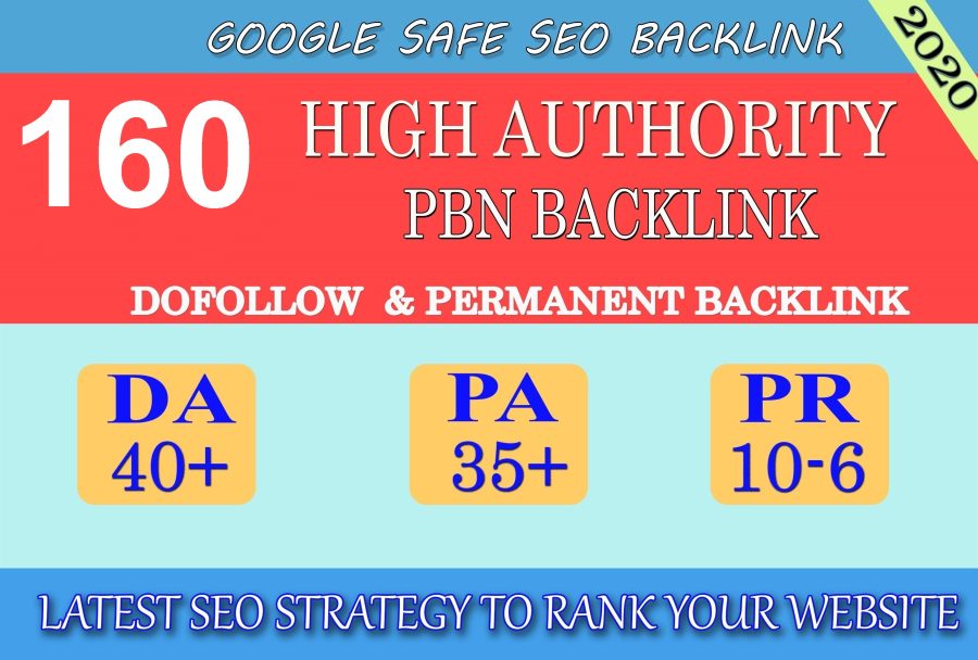 I will provide DA40+ PA30+ PR6+ 160 Web2.0 High Quality Backlink and 100% Dofollow and Permanent 