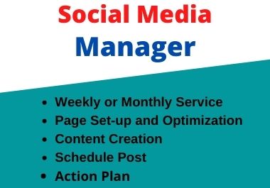 I will be your professional social media marketing manager and content creator
