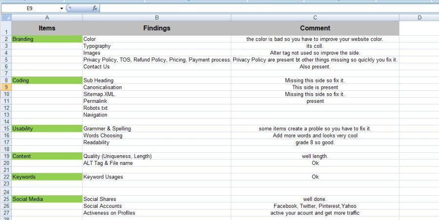 I will provide website audit report within 24 hours