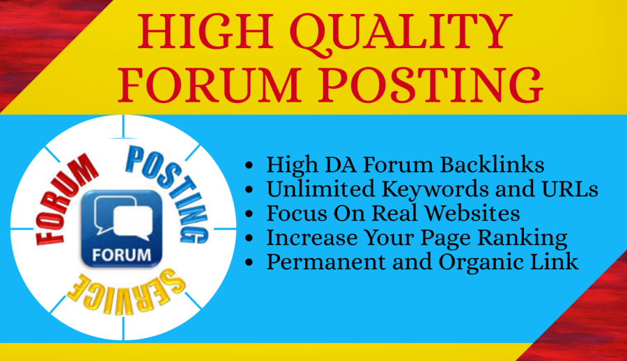 I Will Create 25 High Quality Forum Posting SEO Backlinks