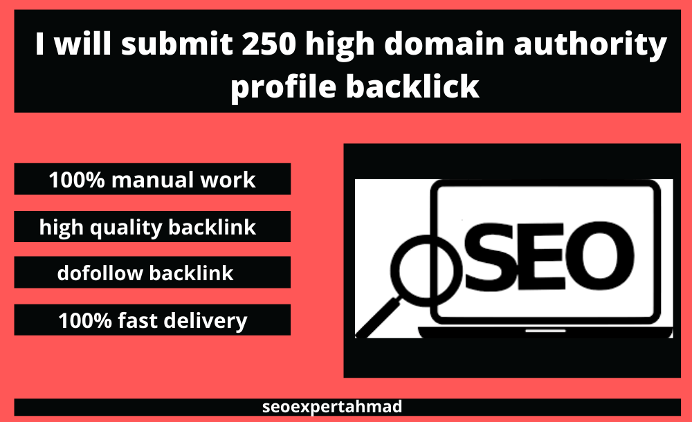  300 high quality profile backlink manually