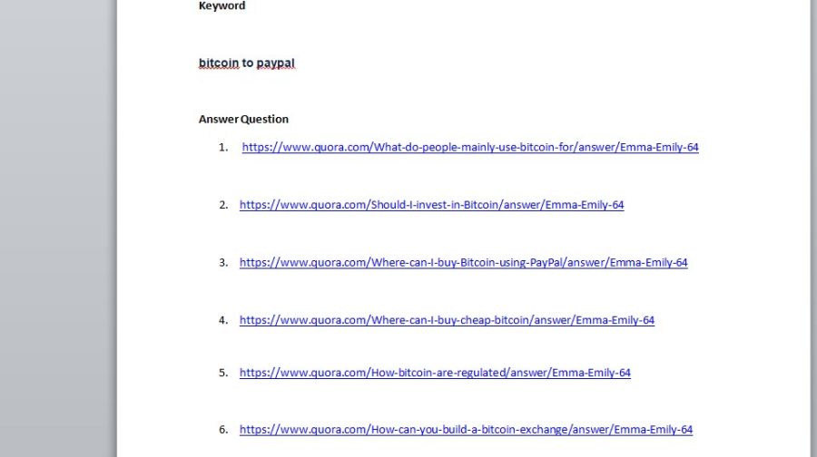 I will Offer Niche Relevant Quora answer with keyword & URL from different questions