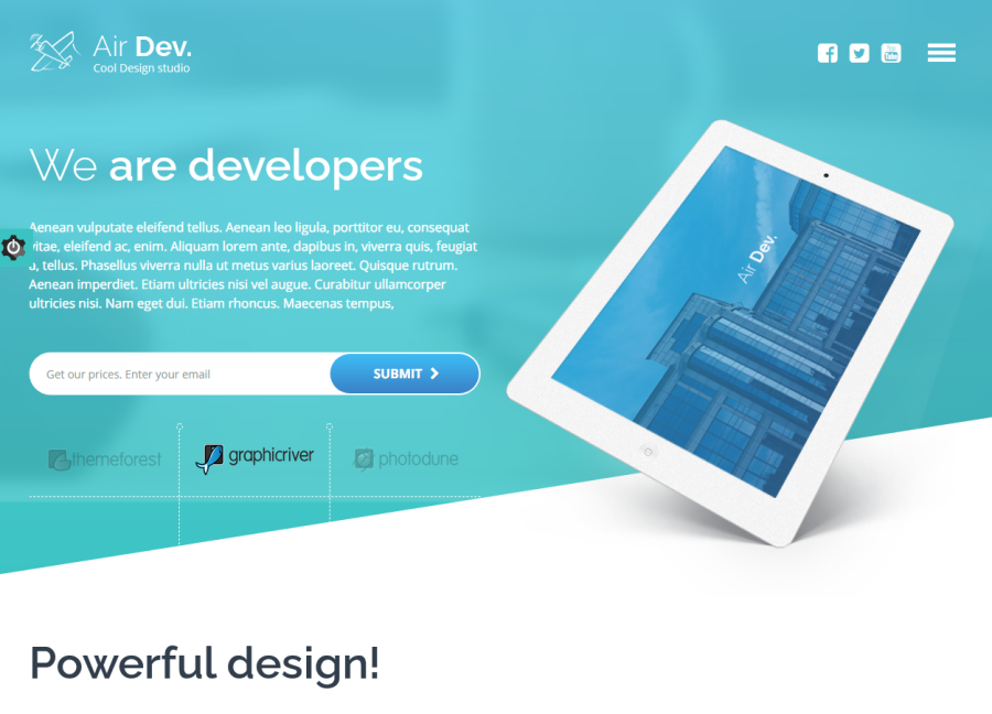 Full one page dynamic business website - advance contact page