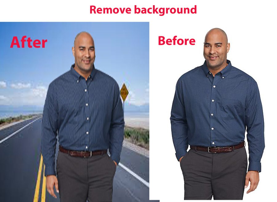I'll change the background of your photos, adjust the color and highlight.