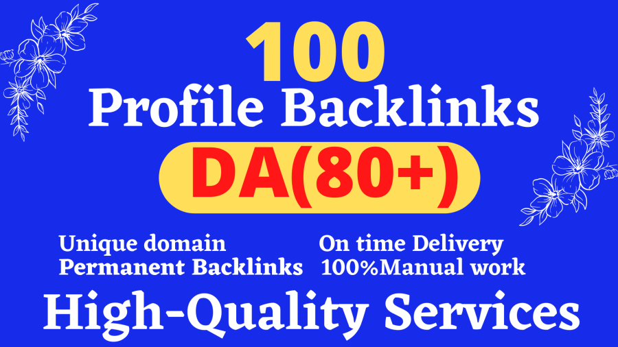 Manually create 100 TOP BRAND 80+DA Backlinks 