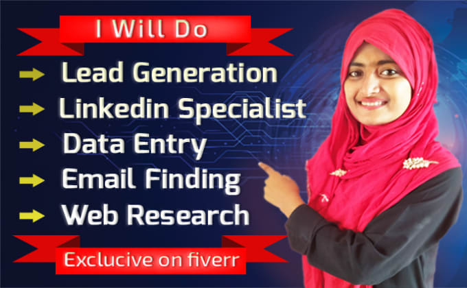 I will be your virtual assistant for data entry, copy paste, and b2b lead generation