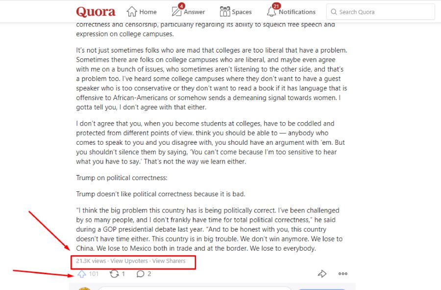 Offer niche relevant traffic with 30 Quora answers
