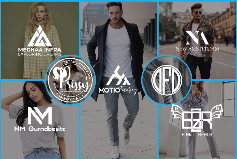 i will design fashion, streetwear, clothing initial letters or monogram logo